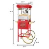 Great Northern Popcorn Pasadena Popcorn Machine with Cart Popper Makes 3 Gallons, 8-Ounce Kettle, Drawer, Tray, Scoop (Red) 387566MZB